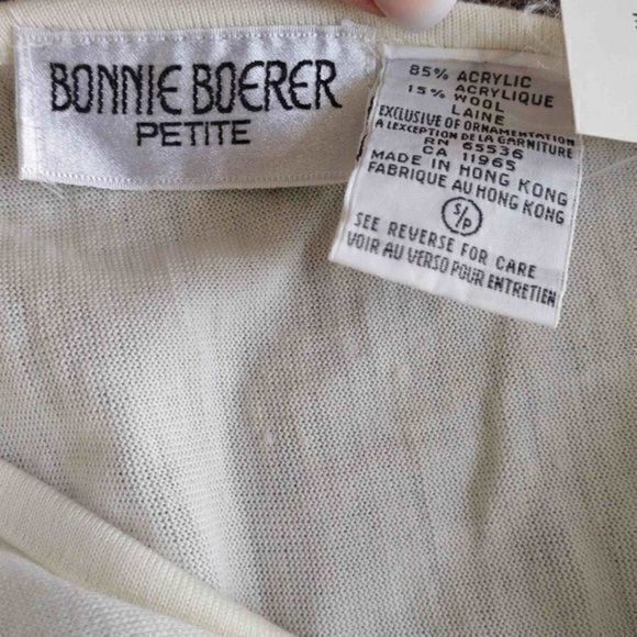 Bonnie Boerer Sequin Tropical Flower‎ Dolman Sleeve Top Sz PS - Picture 13 of 14